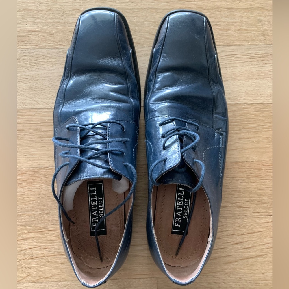 Blue Leather Derbys